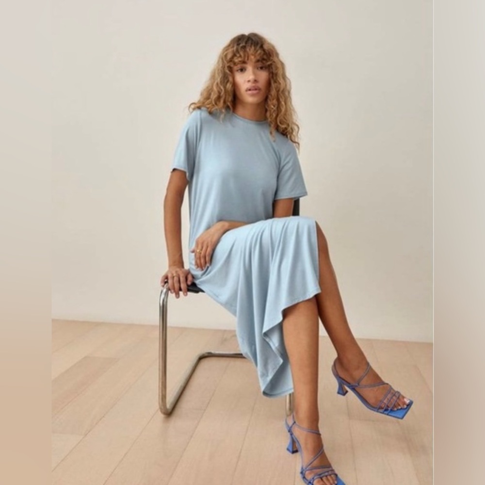 Reformation Kassia Dress. Light blue. Small. NWT